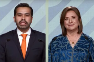 Jorge Álvarez Máynez y Xóchitl Gálvez, candidatos a la presidencia de la República Mexicana