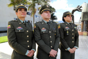 Oficiales de la Policía Nacional de Colombia.