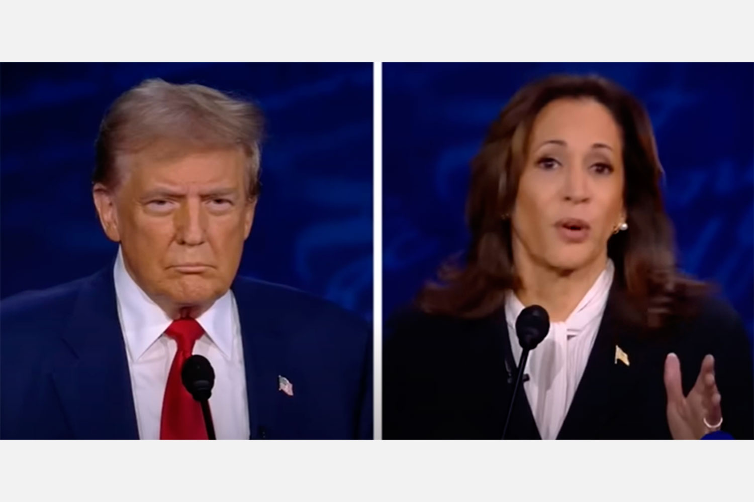 Donald Trump y Kamala Harris, candidatos a la presidencia de Estados Unidos.