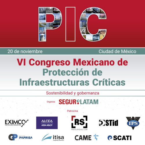 Cartel del VI Congreso Mexicano de Protección de Infraestructuras Críticas