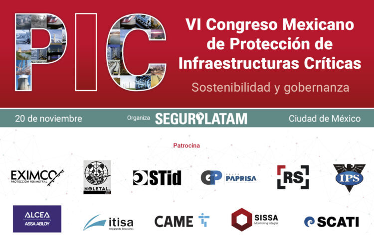 Cartel del VI Congreso Mexicano de Protección de Infraestructuras Críticas (PIC)