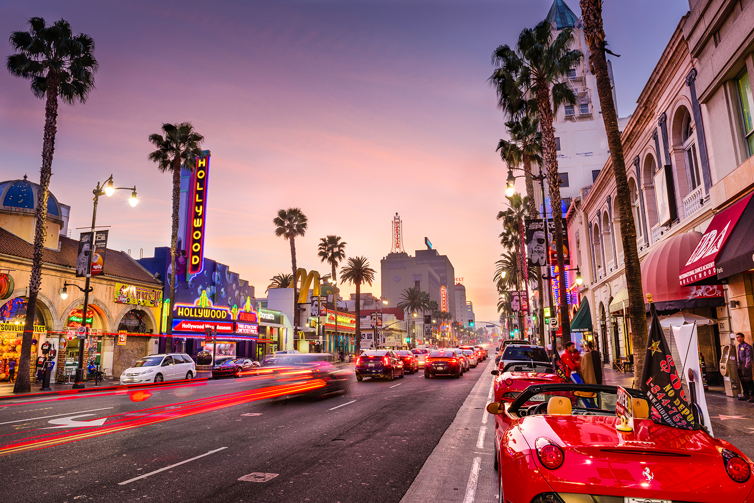 Hollywood Boulevard en Los Ángeles (California, Estados Unidos)